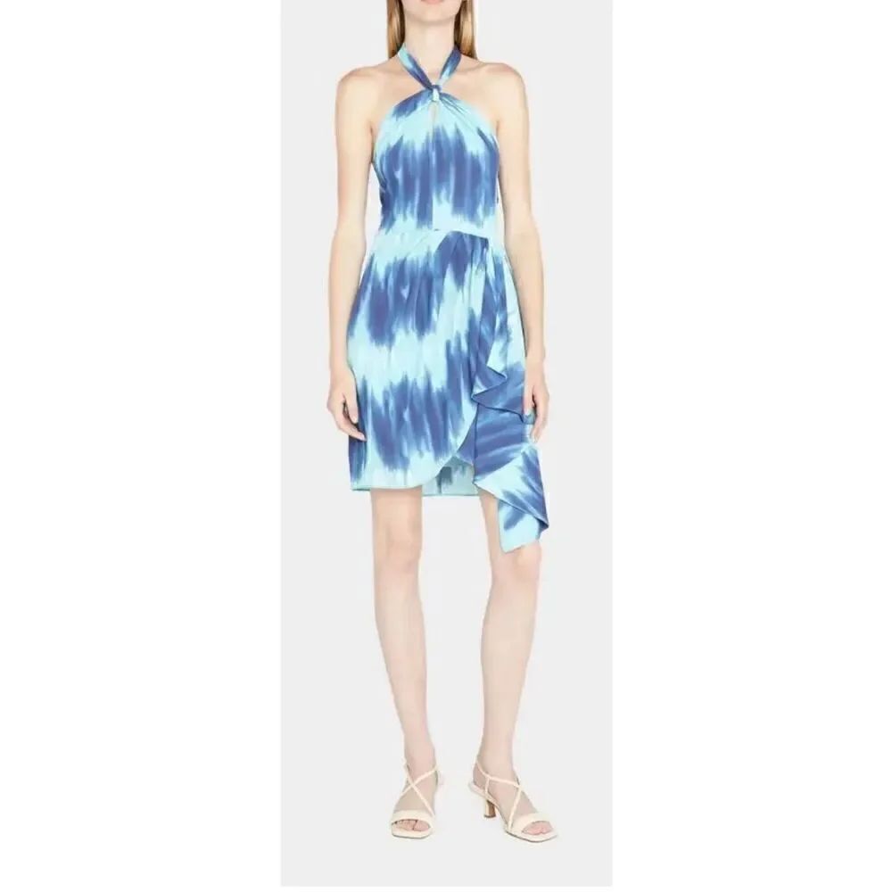 TOCCIN Pleated Sarong Halter Dress Bbtdy NWT Size 6